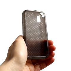 System-S TPU Silikonh�lle Case Skin Schutzh�lle Transparent Schwarz f�r Samsung S5230 Star
