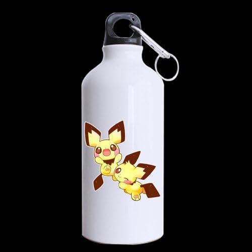 Sysuser Japanese Anime Cartoon Pokemon Cute Pichu Custom Travel Mug Sport Bottle Cup 13.5 OZ Office Home Cup (Printed on two sides)