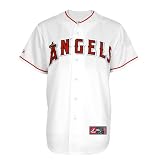 MLB Men's Los Angeles Angels Of Anaheim Vernon Wells White Home Short Sleeve 6 Button Synthetic Replica Baseball Jersey Spring 2012  (White, Large)