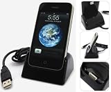 Tischladestation im edlem Klavierlackdesign f&uuml;r das Apple iPhone 3GS & 3G von ownstyle4you