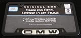 BMW License Frame - BMW name on BLACK Frame