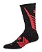 Under Armour Men's Undeniable All Sport Crew Socks (1 Pair), Black/Red, Large