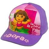HAT GORRA CAP DORA EXPLORER YOUTH KIDS GIRLS NICK JR NICKELODEON PURPLE PINK