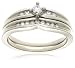 10k White Gold Diamond Bridal Set (1/4 cttw, H-I Color, I3 Clarity)