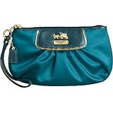 AUTHENTIC COACH AMANDA SATIN CAPACITY LARGE WRISTLET 42032 (Teal)