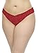 hanky panky Womens Signature Lace Plus Size Original Rise Thong in Red