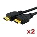 HDMI Male to Male 1m 2pcs