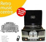 Electronics : Classic 60's retro style music centre Black