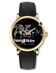 SPRAWL Aanalog Fashion Series Gold Ladies Watches of Genuine Black Leather Strap,Unique Wrist Watch for Women Girls Designed with radio