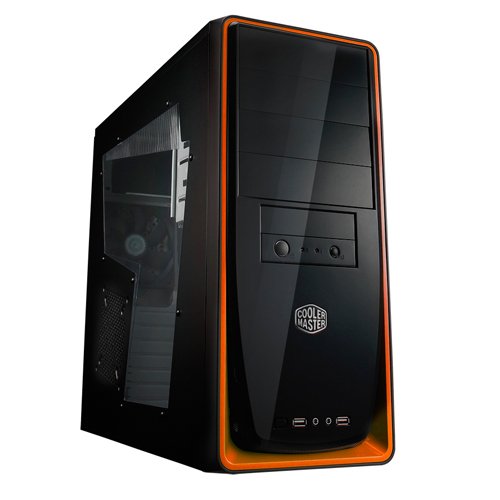 Cooler Master Elite 310 ATX, MATX Mid Tower Case with Window RC-310-OWN1-GP Black/Orange
