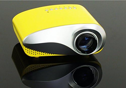 Aketek Newest Upgraded K10 LED Mini Portable Projector Pico Home Projector Cinema Theater PC & Laptop With HDMI TV Interface -Yellow