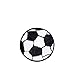Small Soccer Ball Iron on Embroidered Patch