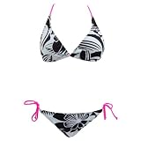1335SM Triangle Bikini Set Hawiian Pink Trim