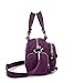 Tiny Chou Mini Solid Color Water Resistant Nylon Handbag Cross Body Shoulder Bag for Women & Girls
