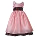 Toddler Little Girls Clothes PINK BROWN DOT Flower Girl Dress GOOD GIRL 2T-10