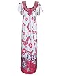 Indian Caftan Kaftan Cotton Pink Butterfly Printed Knit Maxi Dress Patio Wear Xlarge