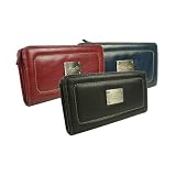 Kenneth Cole New York Womens Leather Accordion Clutch Wallet in Choice of Colors