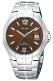 Pulsar Men's PXH751 Stainless Steel Case and Bracelet Brown Sunray Dial Watch
