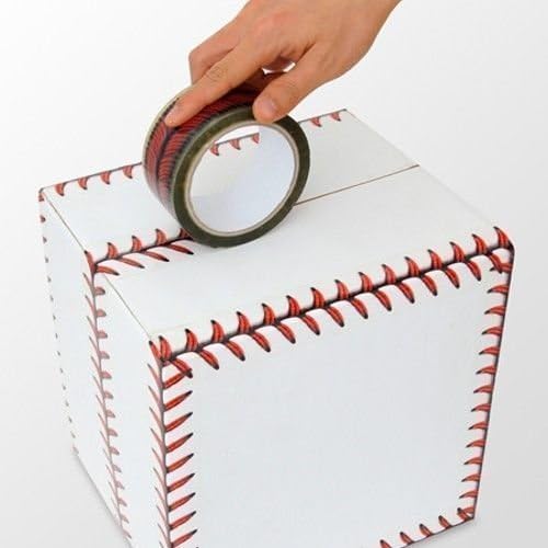 New Baseball Stitches Design Cellophane Adhesive Tape Set(48mm+24mm) Funny Home Decor