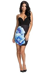 Sexy Bandeau Neck General Print Cocktail Polyester/Spandex Club Dress/Homecoming Dress/Party Dress/Wedding Dress 
