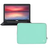 Case Star &reg; 13.3 Inch Neoprene Laptop Notebook Ultrabook Sleeve Case Bag for ASUS Chromebook C300 13-Inch Laptop (Turquoise Blue)