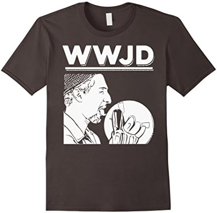 Men's WWJO what would Jesus do T-shirt Medium Asphalt