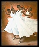 Romeo Downer (Ebonies in Motion) Framed Art Poster Print - 24 X 36