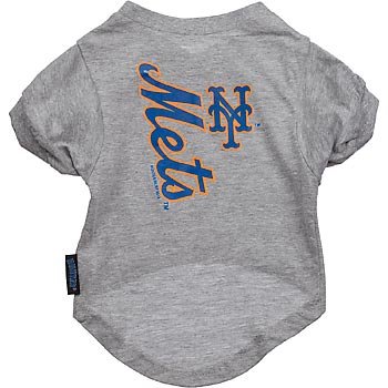 New York Mets MLB Pet T-Shirt, X-Large, Color:Gray