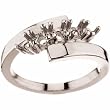 14K White Gold Mother's Ring - 5 Gemstone -- YOU CHOOSE THE COLORS!