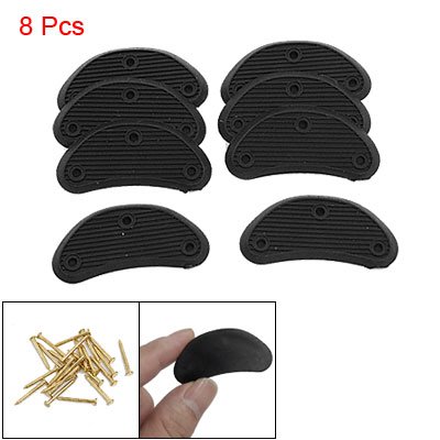 Men Replacement Shoes Repair Black Plastic Heels 8 Pcs On Sale