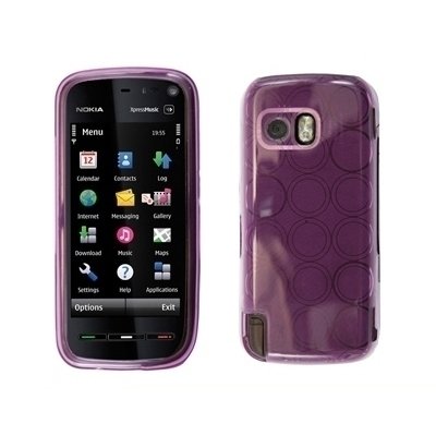 Logotrans Circle Series Silikon Cover lila und Displayschutzfolie f&uuml;r Nokia 5800 Preisvergleich