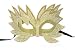 Venetian Style Party Mask Gold with Glitter Detail