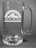 MLB Colorado Rockies Laser Etched 27oz Glass Beer Mug