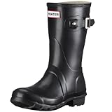 Women's Hunter Boots Original Short Snow Rain Boots Water Boots Unisex - Black - 9