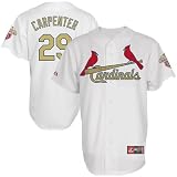MLB Majestic Chris Carpenter St. Louis Cardinals 2012 Gold Program Player Jersey - White (Small)
