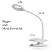 UnicornTech TL-15 Clip Desk Lamp [2-IN-1 Stand on Own / Clip Everywhere] Touch LED USB Rechargeable Dimmable Portable Lightweight Table Reading Study Bedside Light Lamp (Power Adapter for Free Gift)