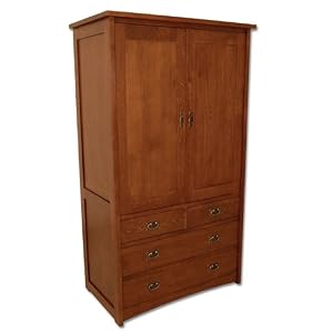 Mission Oak Finish Jewelry Armoire