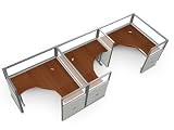Rize 1x3 Workstation (Beige / Cherry)