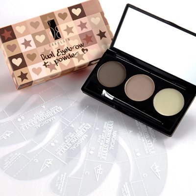 Fraeulein 38 AUGENBRAUEN SCHABLONEN SET PUDER PINSEL Preisvergleich