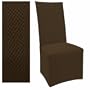 Stretch Pique Dutch Chocolate Set of four Dining Chair Covers 711