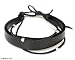 Leather bracelet, 'Black Buoyancy' 0.7