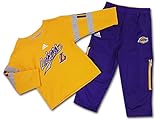 (エヌビーエー) NBA ベビー ロサンジェルス・レイカーズ Lakers ロングTシャツ％パンツ セットアップ（並行輸入品) (24M(18-24ヶ月頃), 黄色紫)