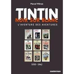 Tintin noir sur blanc