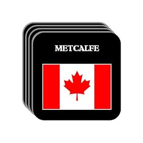 Canada - "METCALFE" Set of 4 Mini-Mousepad Coasters