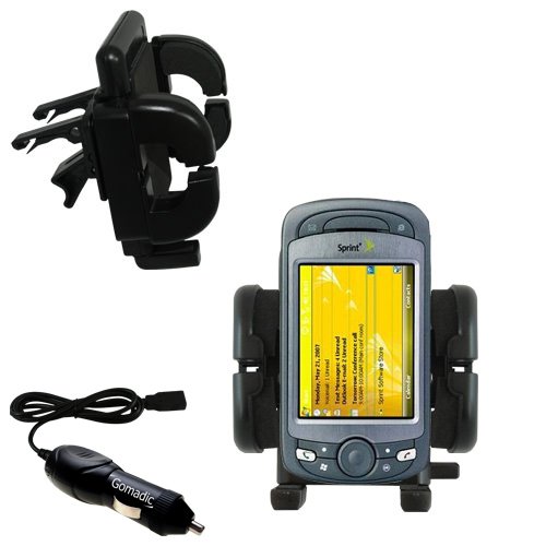 HTC Mogul Auto Vent Holder with Car Charger - Uses Gomadic TipExchange
