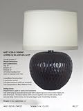 Black Walnut Acorn Table lamp and shade