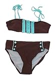 Limited Too Girls Bandeau Buttons Bikini Swimsuit
