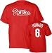 Men`s Philadelphia Phillies #6 Ryan Howard Name and Number Tshirt