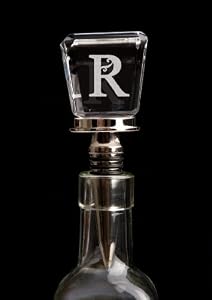 Monogram Glass Wine Stopper - R