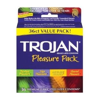 Trojan Latex Condoms, Pleasure Pack 36ct